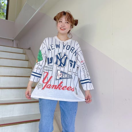 USA製NY七分袖プリントTシャツ