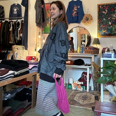 インディゴブラックブルゾンジャケット