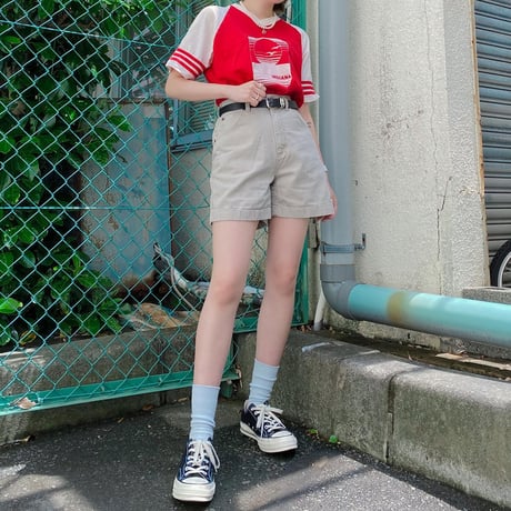 USA製ＶネックプリントTシャツ