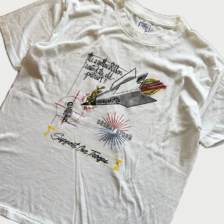 〜90's USA製 Desert Storm Support Our Troops Tシャツ