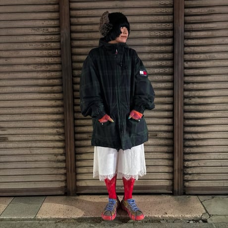 TOMMY HILFIGER チェック柄マウンテンパーカー