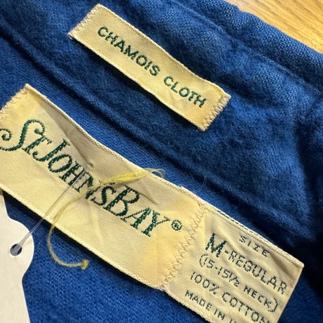80's〜USA製 ST JOHN'SBAYシャモアクロスシャツ