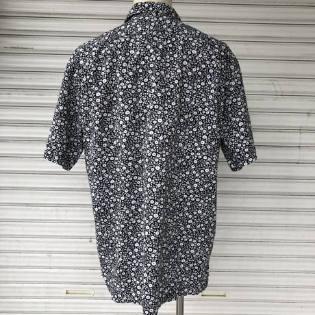 Ralph Lauren白黒花柄オープンカラーシャツ