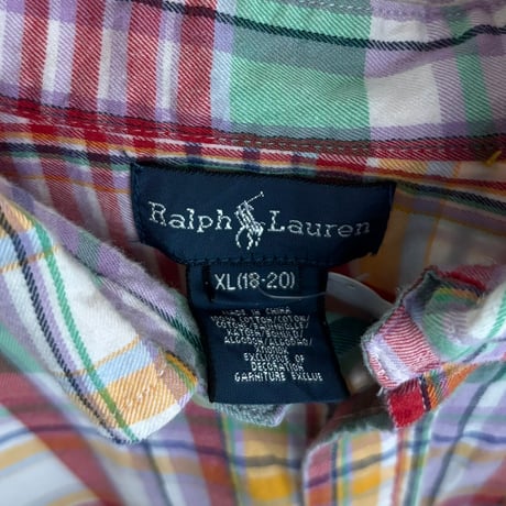 Ralph Lauren kids長袖チェックシャツ
