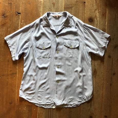 60年代レーヨン半袖ボーリングシャツ