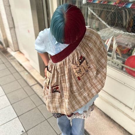 アニマルポケット付きエプロンスカート