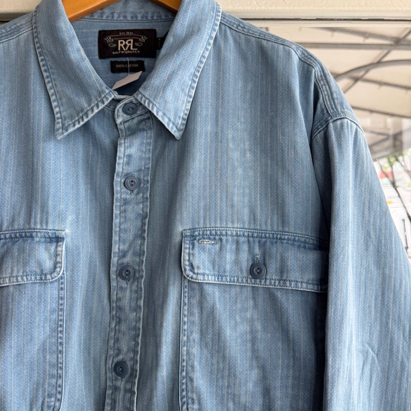 RRL デニムシャツ XL RRL〟 RALPH LAUREN デニムシャツXL | CUSTOM FEVER