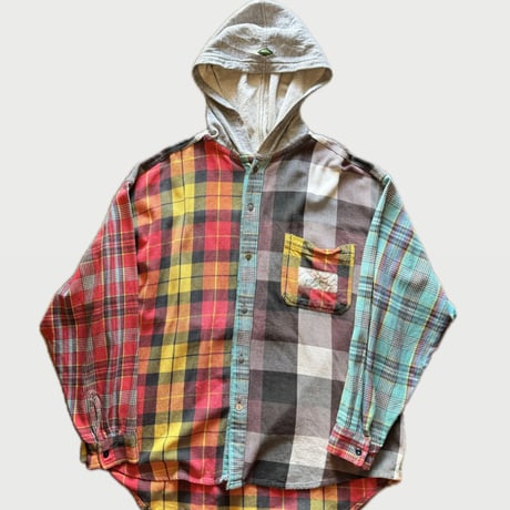 QUIKSILVER フード付き クレイジーパターン ネル
