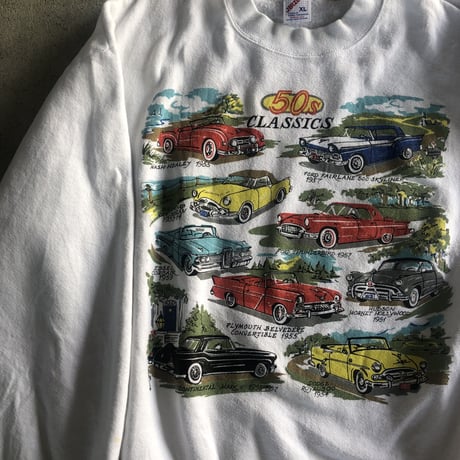 50's クラシックカープリントスウェット XL