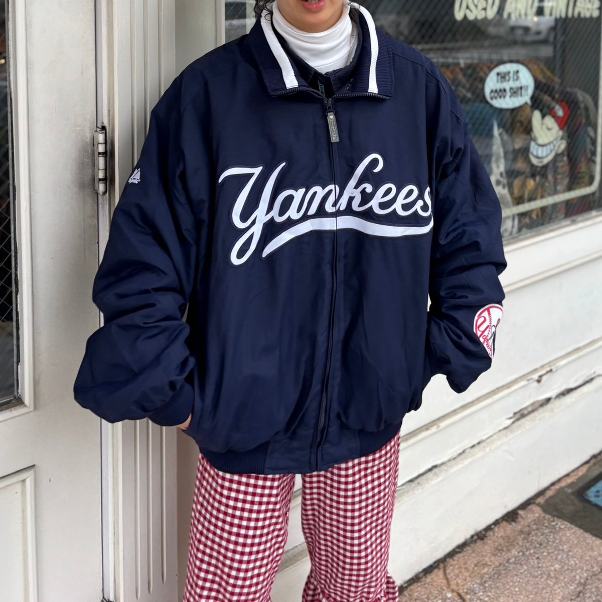 New York Yankees 中綿　ナイロンジャケット NY Yankees ナイロンジャケット | CUSTOM FEVER