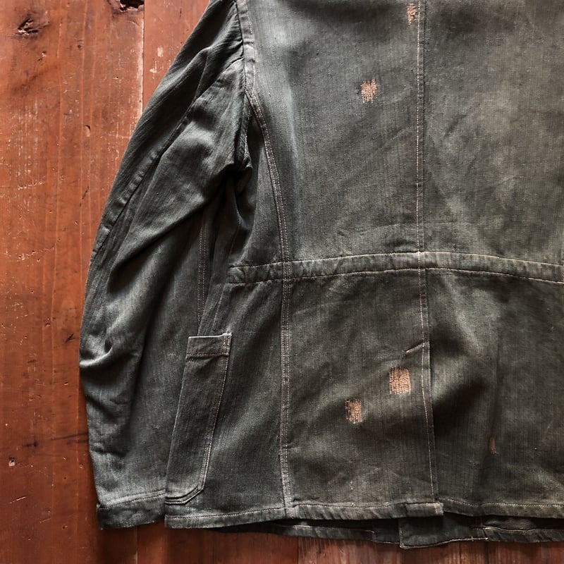 40's German Army Linen Herringbone Jacket | CU...