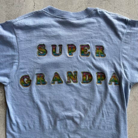vintage ラメプリントTシャツ