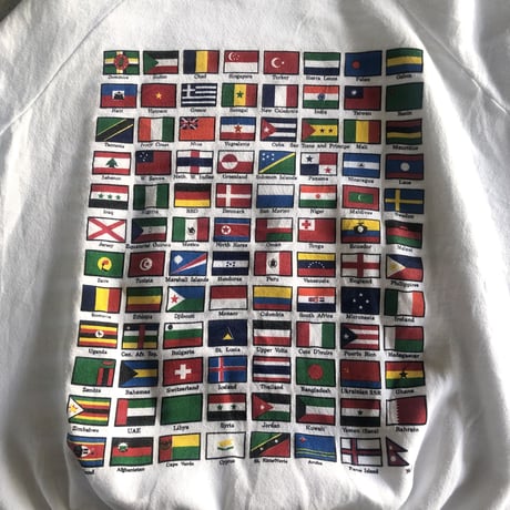 〜90's Peace On Earth 国旗プリントスウェット XXL