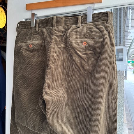POLO RALPHLAUREN 太畝コーデュロイパンツW36×L30  ダークオリーブ