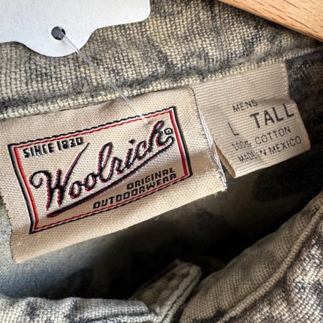 00's WOOLRICH リアルツリー柄シャモアクロスシャツ