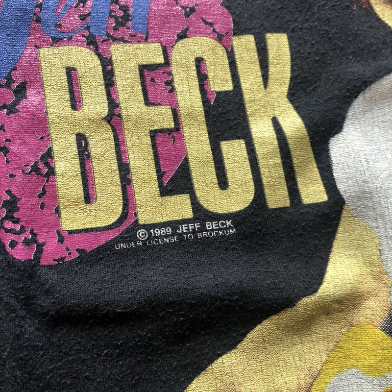 ジェフ・ベック ギター・ショップ・ツアープリントTシャツ 89/90 1989 Jeff Beck Guitar Shop Concert T-Shirt - Size Large