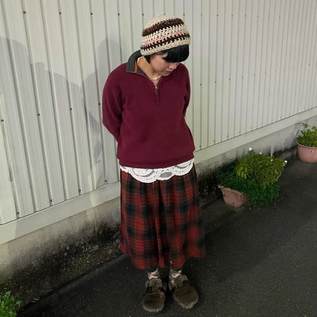 チェックスカート