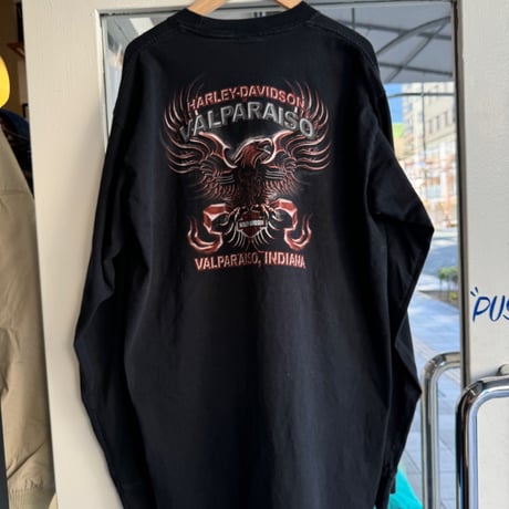 HARLEY DAVIDSON 袖プリントロンT  L