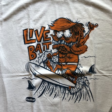 FARTCO プリントTシャツ LIVE BAIT