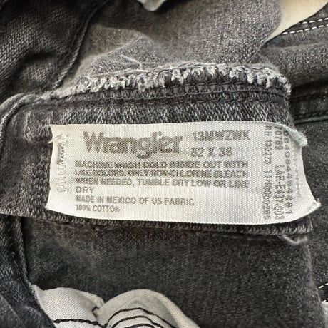 メキシコ製WranglerブラックデニムW32×L38
