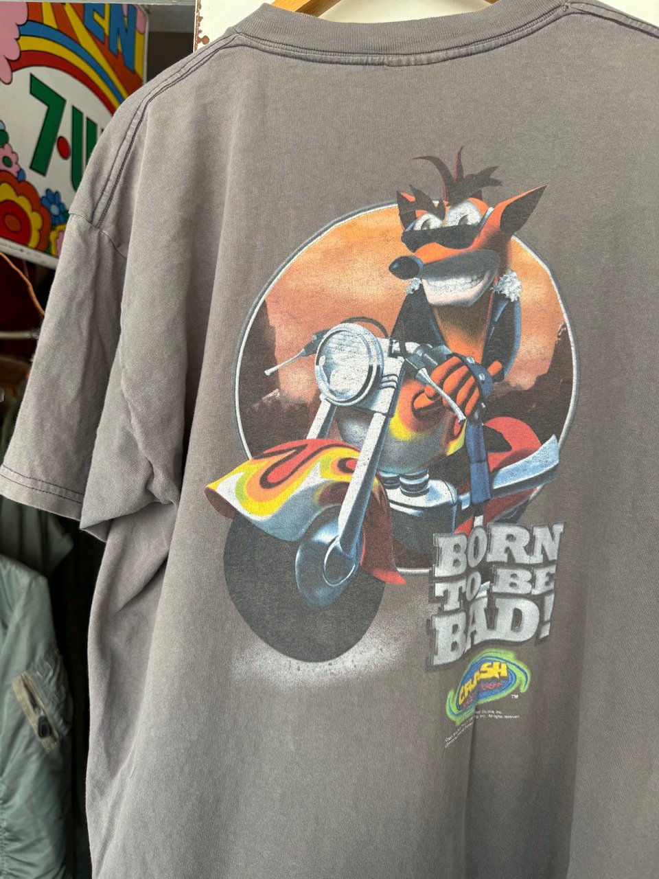 クラッシュ・バンディクー Crash Bandicoot Tシャツ 白 ゲームT 2000年代 2000s クラッシュ バンディクー 白 ホワイト