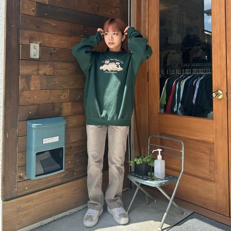 90s くまちゃんワッペントレーナー