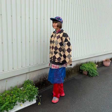 パッチワークブルゾン