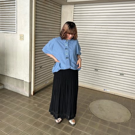 チロリアンシャツ ブルー