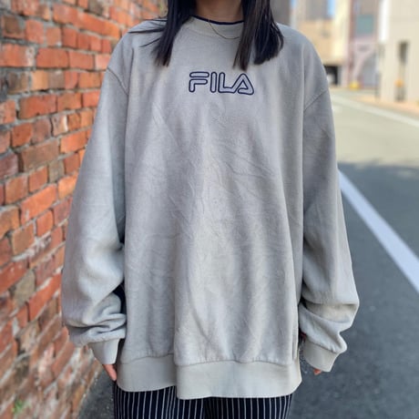 FILAロゴフリースプルオーバー
