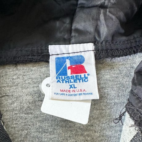 USA製RUSSELLハーフジップナイロンフーディ