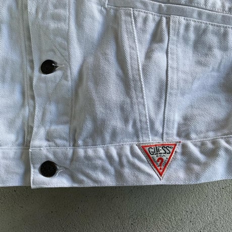USA製guess白デニムジャケット