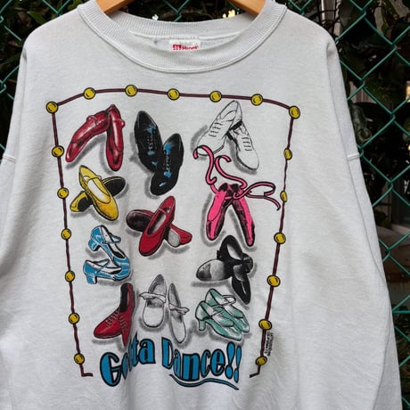 90s USA製 Hanes ダンスシューズスウェット