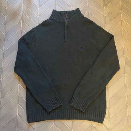 CHAPS ハーフジップコットンニット