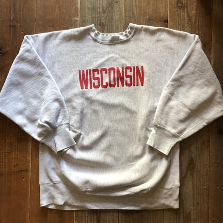 80'sUSA製WISCONSINチャンピオンリバースウィーブXL