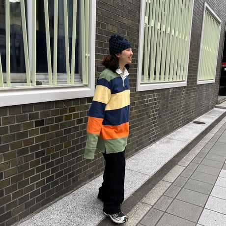 Polo ボーダーラガーシャツ