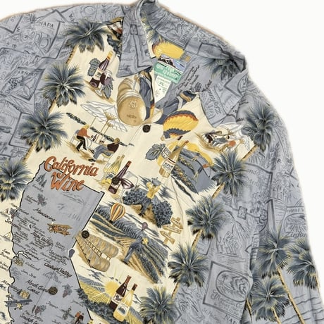 90's Reyn spooner 総柄レーヨンシャツ