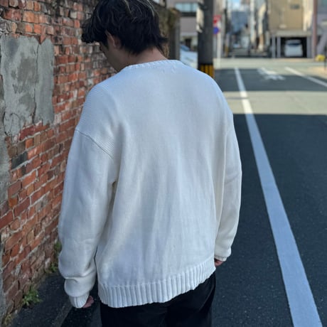 POLO コットンニットセーター  XL
