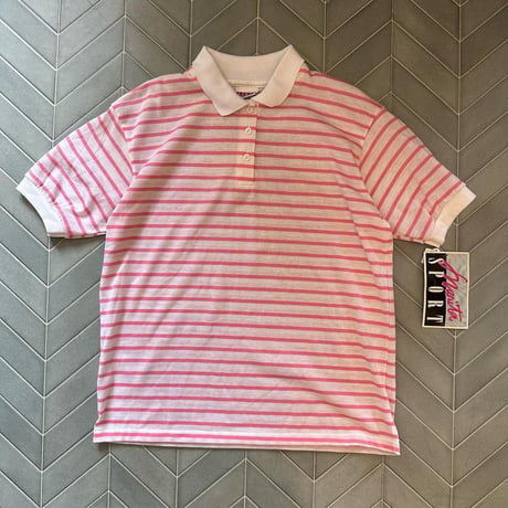 New old stock!ピンクボーダーポロシャツ