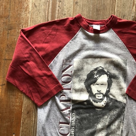 80年代7部袖ラグランスリーブバンドTシャツ ERIC CLAPTON  XL