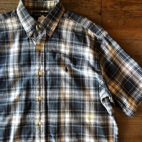 Ralph Lauren 半袖チェックシャツ 〝BLAKE〟M