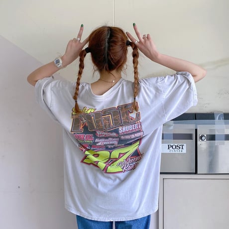 レーシングカー両面プリントTシャツ