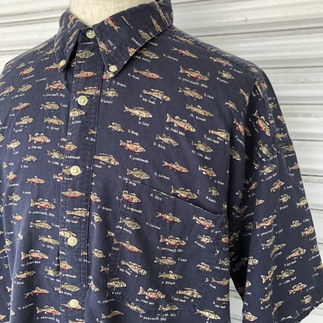 CHAPS RALPHLAUREN 魚柄シャツ