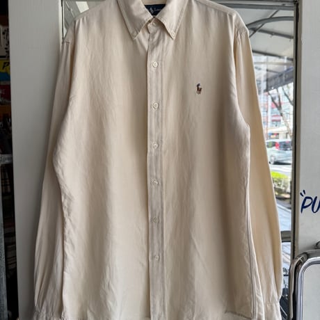 Ralph Lauren シルクリネン混 長袖シャツ S