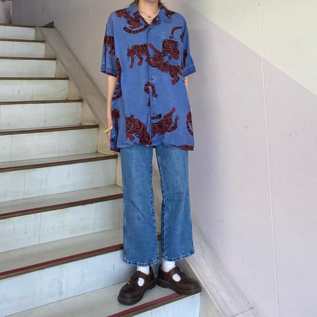 HurleyXトラ柄開襟シャツ