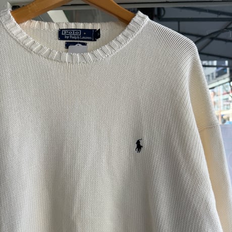 POLO コットンニットセーター  XL
