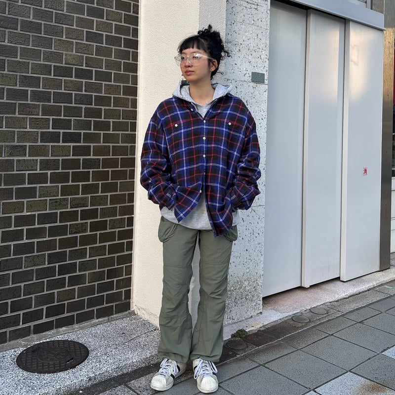 90s OLD GAP 短丈 チェックシャツ ライトネルシャツ レギュラーカラー 90s GAP チェック柄ライトネルシャツ | CUSTOM FEVER