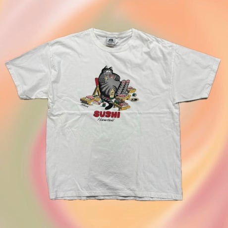 クリバンキャット SUSHI Hawaii プリントTシャツ