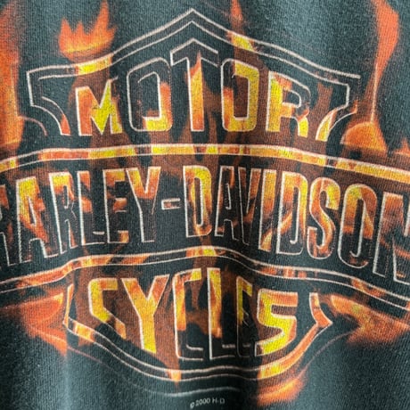 HARLEY DAVIDSON 袖プリントロンT  XL