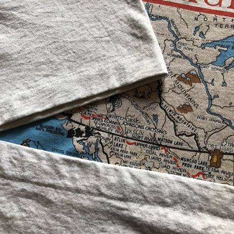 92年アラスカハイウェイマップTシャツ