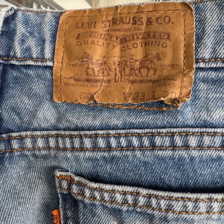 90年代Levi's505 W33×L30  クラッシュデニム